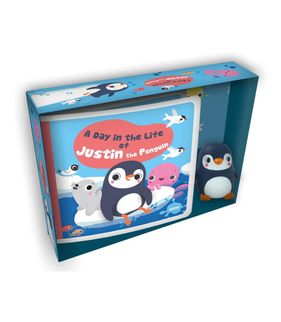 Auzou Publishing My First Bath Book & Toy:A Day in the Life of Justin the Penguin
