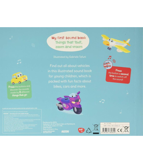 Auzou Publishing Things that toot, zoom and vroom