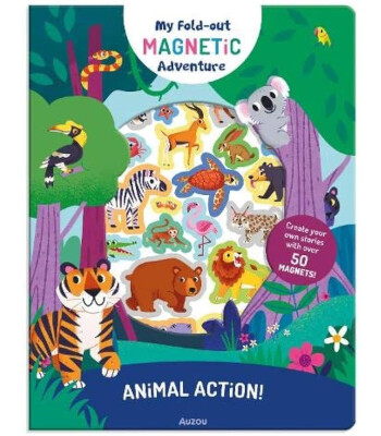 Auzou Publishing My Fold-Out Magnetic Adventure: Animal Action