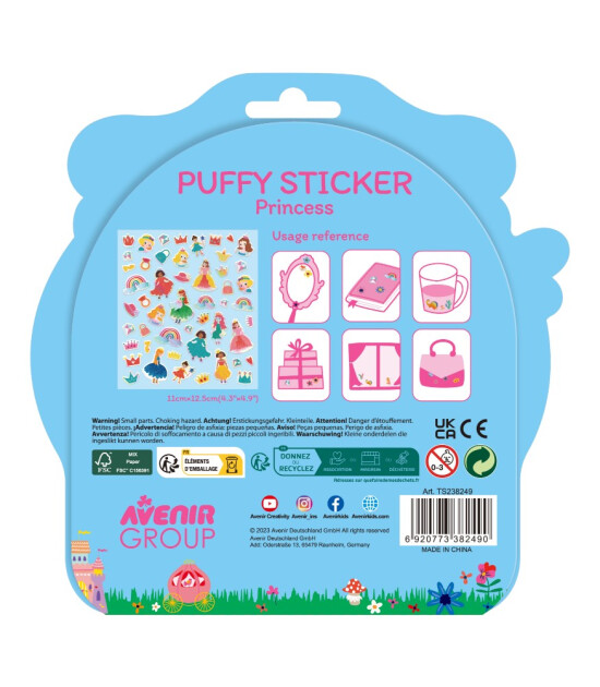 Avenir Puffy Kabartma Çıkartmalar // Princess
