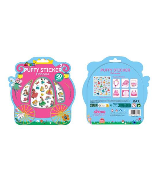 Avenir Puffy Kabartma Çıkartmalar // Princess