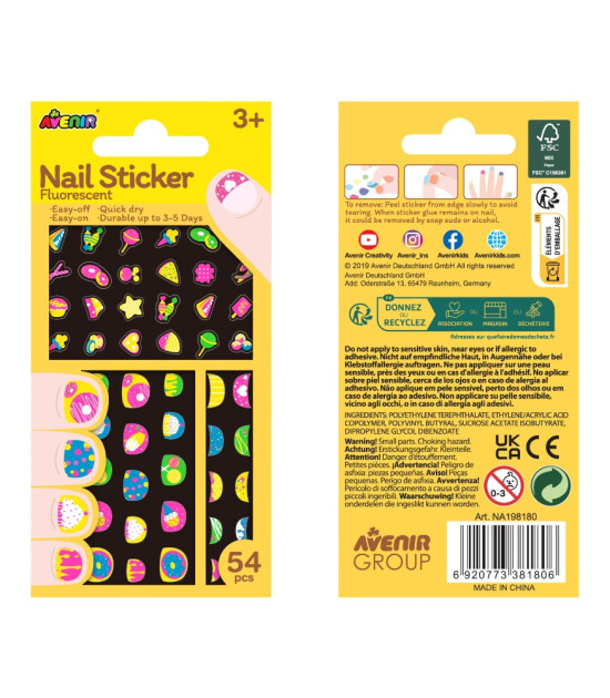 Avenir Tırnak &Ccedil;ıkartmaları // Floresan Cookie