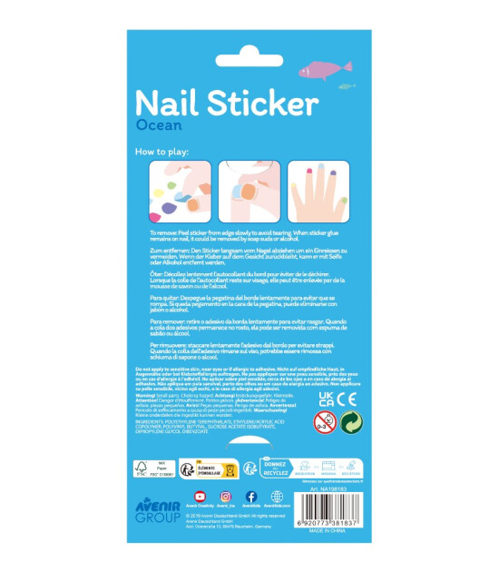 Avenir Tırnak Çıkartmaları - Simli // Ocean
