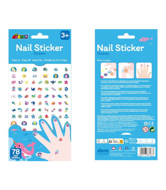 Avenir Tırnak Çıkartmaları - Simli // Ocean