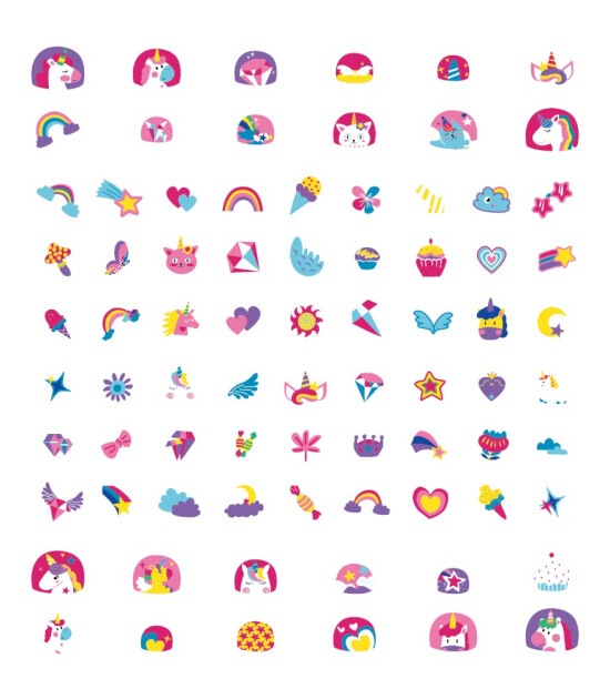 Avenir Tırnak Çıkartmaları - Simli // Unicorns