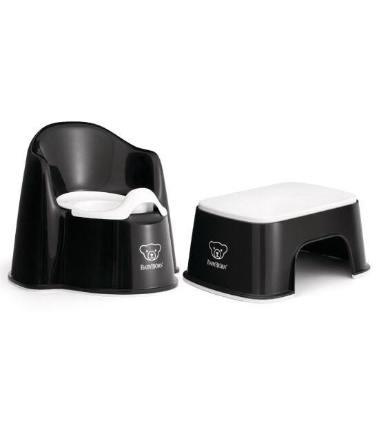 Babybjörn Tuvalet Eğitici Koltuk Oturak & Safe Step Banyo Basamağı // Black White