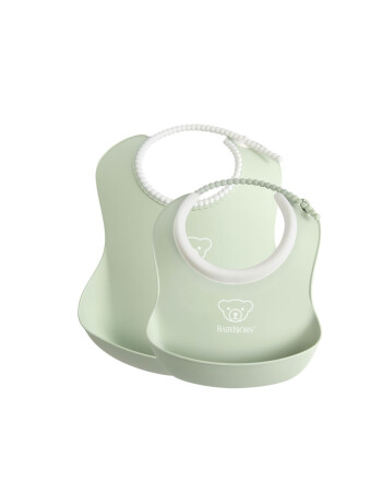 Babybjörn Yumuşak Plastik Mama Önlüğü Seti // Powder Green