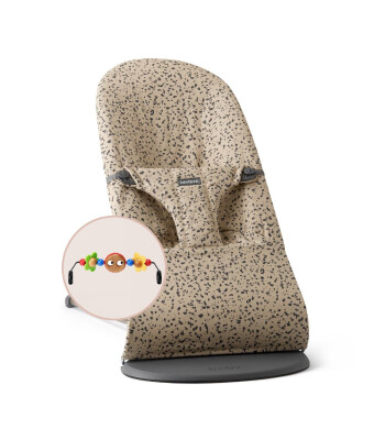 Babybjörn Bliss Woven Print Oyuncaklı Beige Ana Kucağı // Dark Grey