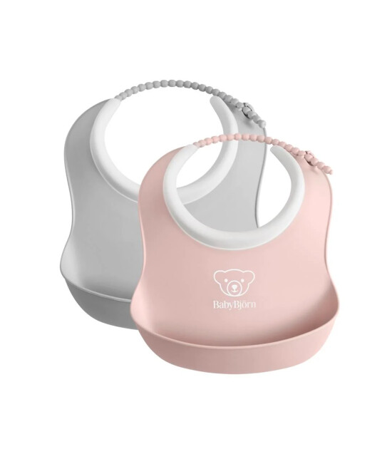 Babybjörn Mini Yumuşak Mama Önlüğü Seti  // Powder Grey - Pink