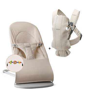 Babybjörn Balance Soft Woven Jersey Üçlü Kumaş Oyuncaklı Yenidoğan Seti  / Light Beige