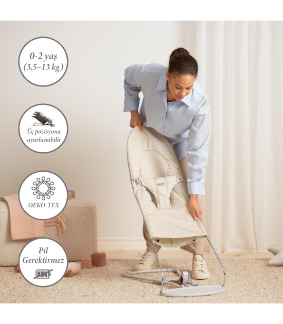 Babybjörn Balance Soft Woven Jersey Üçlü Kumaş Oyuncaklı Yenidoğan Seti  / Light Beige