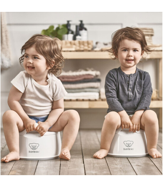 Babybjörn Tuvalet Eğitici Oturak Smart Potty // White Grey