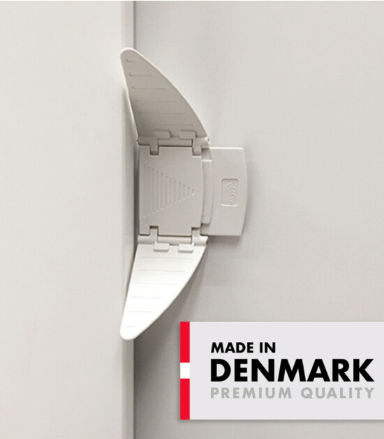 BabyDan Bebek ve &Ccedil;ocuklar İ&ccedil;in S&uuml;rg&uuml;l&uuml; Dolap Kilidi // Beyaz