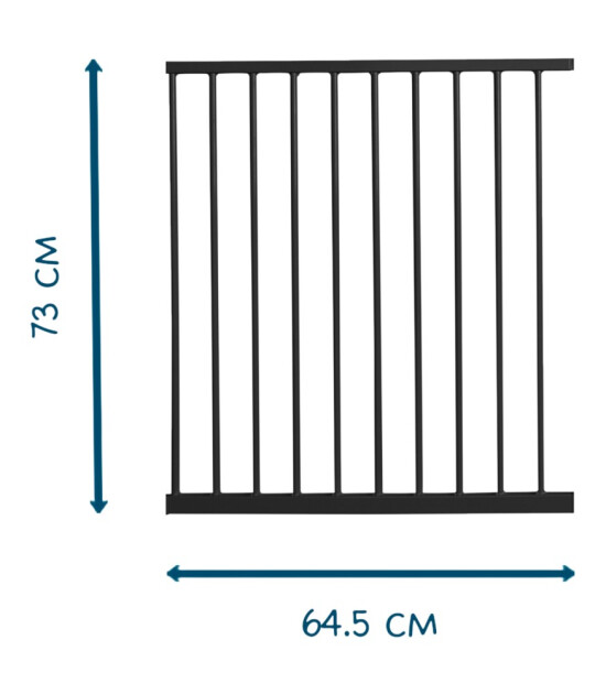 BabyDan Asta G&uuml;venlik Kapısı Uzatma Paneli (64,5 cm) // Siyah