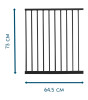 BabyDan Asta G&uuml;venlik Kapısı Uzatma Paneli (64,5 cm) // Siyah