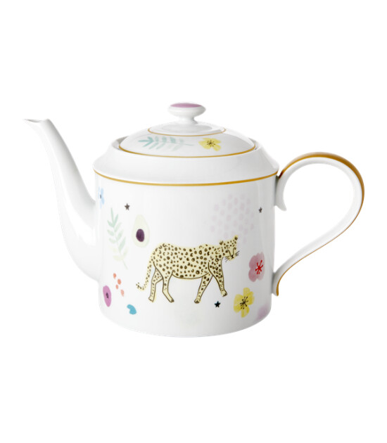 Rice Porselen Demlik - Leopar Special Edition