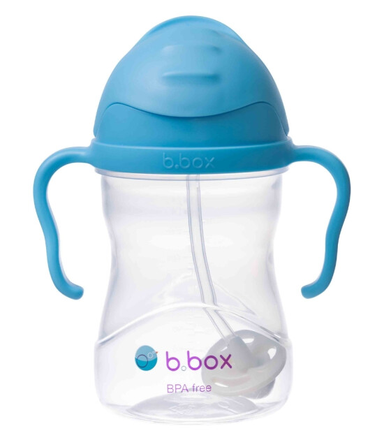 Bbox Tıklama Uçlu Kilitli Pipetli Alıştırma Bardağı // Mavi