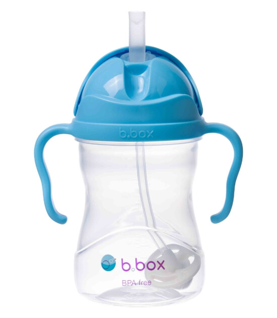 Bbox Tıklama Uçlu Kilitli Pipetli Alıştırma Bardağı // Mavi