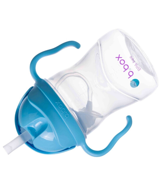Bbox Tıklama Uçlu Kilitli Pipetli Alıştırma Bardağı // Mavi