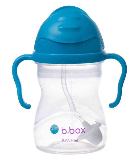 Bbox Tıklama U&ccedil;lu Kilitli Pipetli Alıştırma Bardağı // Kobalt Mavisi