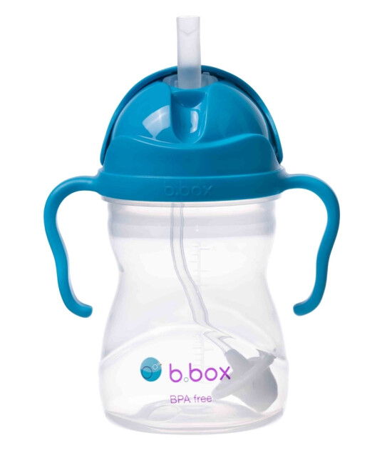 Bbox Tıklama U&ccedil;lu Kilitli Pipetli Alıştırma Bardağı // Kobalt Mavisi