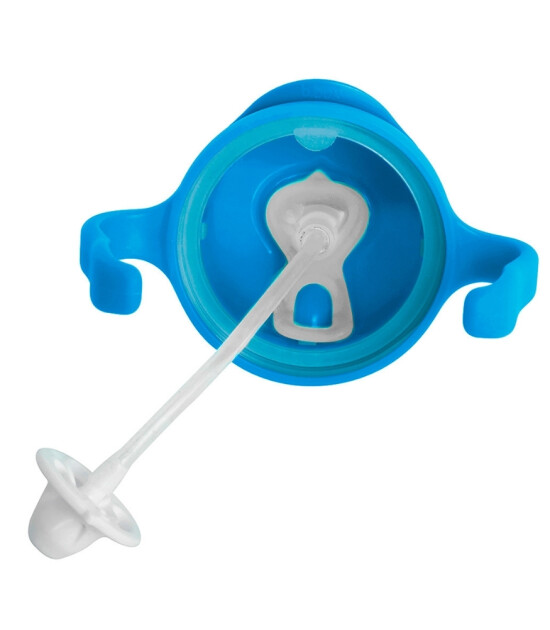 Bbox Tıklama U&ccedil;lu Kilitli Pipetli Alıştırma Bardağı // Kobalt Mavisi