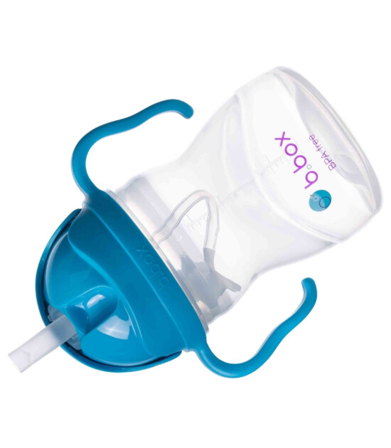 Bbox Tıklama U&ccedil;lu Kilitli Pipetli Alıştırma Bardağı // Kobalt Mavisi