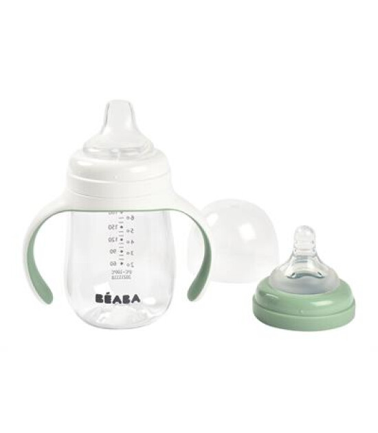 Beaba Kulplu Cam Biberon (210 ml) // Sage Green