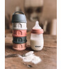 Beaba Süt Tozu Kutusu ve Atıştırmalık Kap Seti // Mineral Grey - Pink