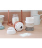 Beaba Süt Tozu Kutusu ve Atıştırmalık Kap Seti // Cotton White - Terracotta