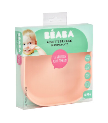 Beaba Vakumlu Silikon Tabak // Light Pink