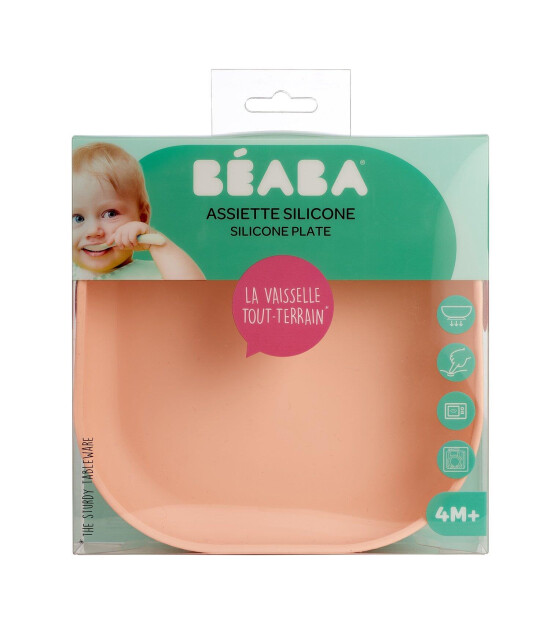 Beaba Vakumlu Silikon Tabak // Light Pink