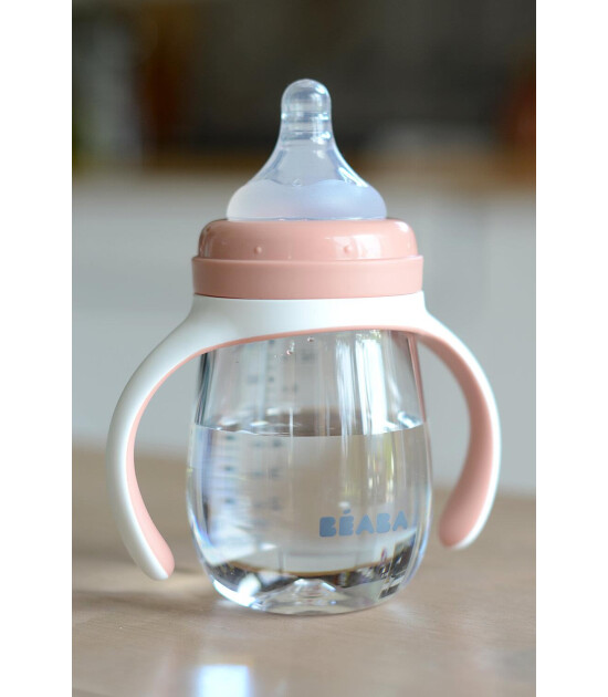 Beaba Cam Biberon ve Suluk (210 ml) // Old Pink