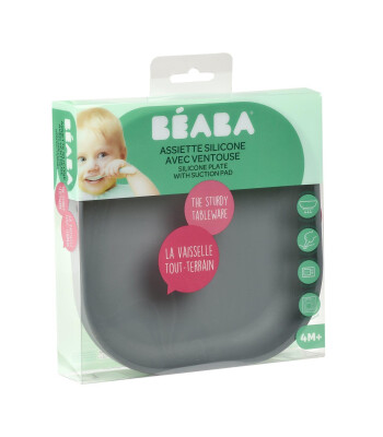 Beaba Vakumlu Silikon Tabak // Mineral Grey