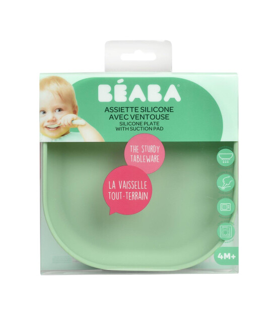 Beaba Vakumlu Silikon Tabak // Sage Green