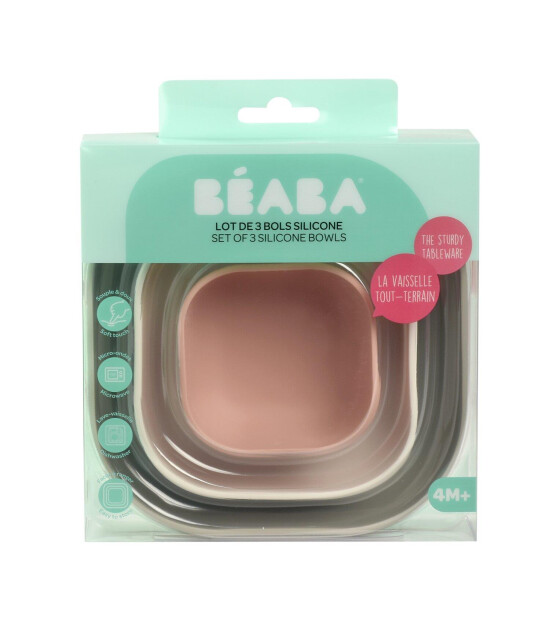 Beaba Silikon Kase Seti (3 Parça) // Velvet grey