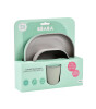 Beaba Paslanmaz Çelik Beslenme Seti (3 Parça) // Sage Green