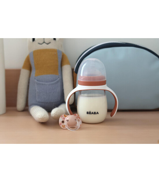 Beaba Cam Biberon ve Suluk (210 ml) // Terracotta