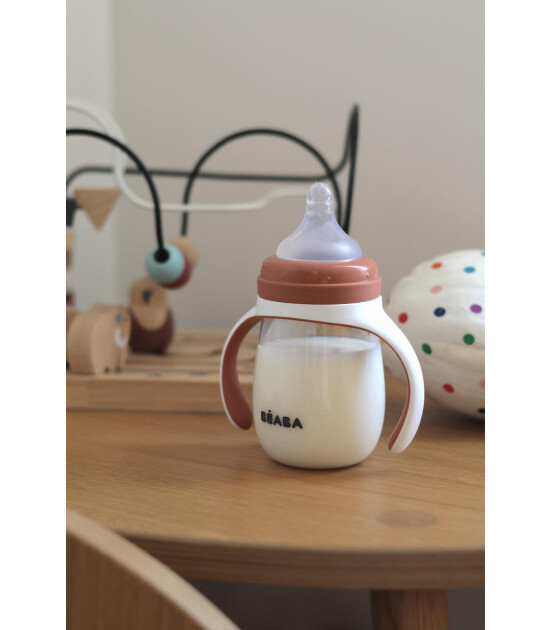 Beaba Cam Biberon ve Suluk (210 ml) // Terracotta