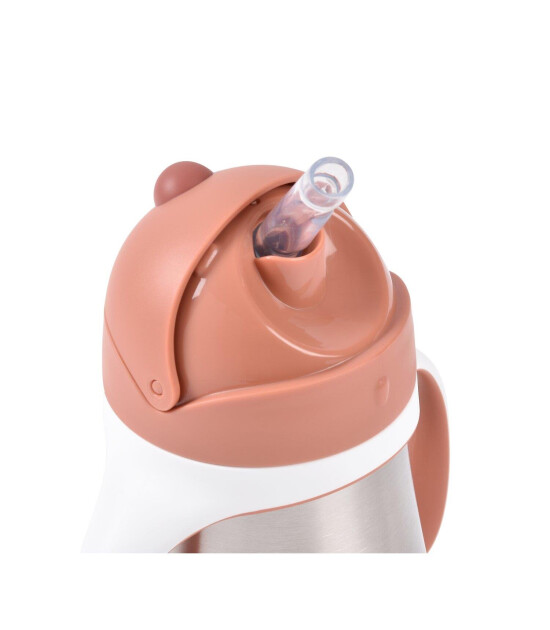 Beaba Çelik Termos Pipetli Suluk (250 ml) // Terracotta