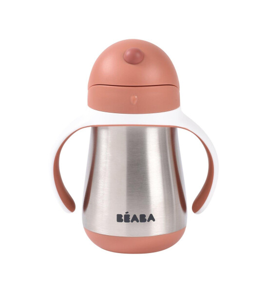 Beaba Çelik Termos Pipetli Suluk (250 ml) // Terracotta
