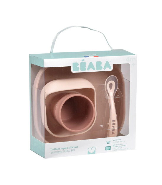 Beaba Silikon Beslenme Seti (4 Parça) // Cotton Candy