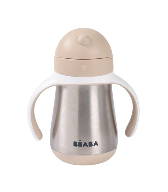 Beaba &Ccedil;elik Termos Pipetli Suluk (250 ml) // Clay