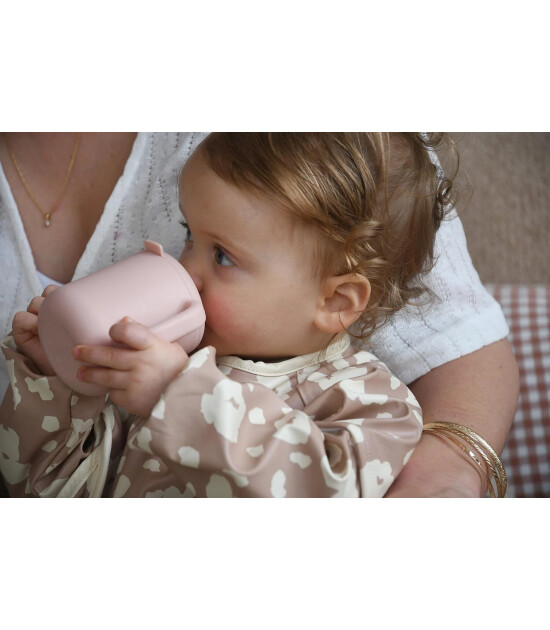 Beaba 2 Kulplu Silikon &Ouml;ğrenme Suluğu, Cotton Candy