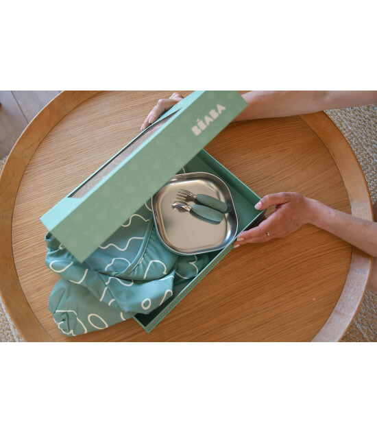 Beaba İlk Yemek Setim &Ccedil;elik, Sage Green