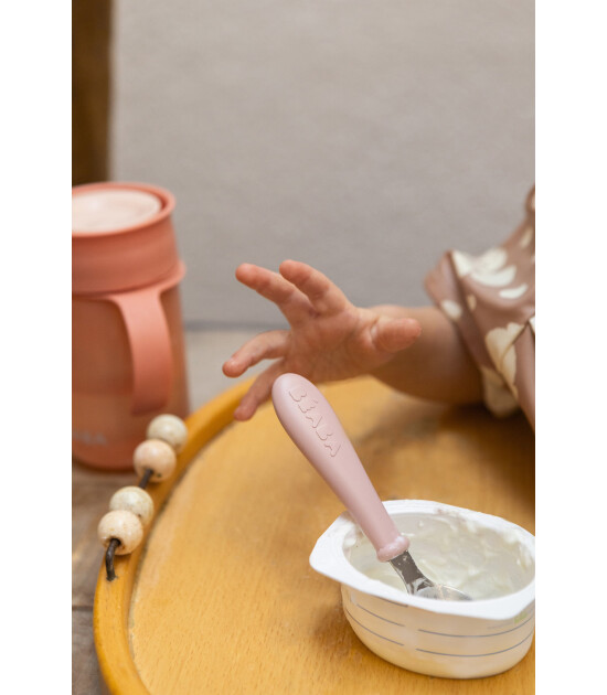 Beaba Paslanmaz &Ccedil;elik &Ccedil;atal Bı&ccedil;ak Kaşık Seti, Cotton candy