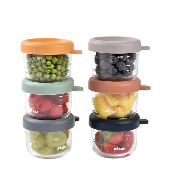 Beaba Bebek Cam Mama Kavanozu Seti 6 Par&ccedil;a (150 ml) // Sunrise Color Mix