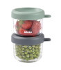 Beaba Bebek cam mama kavanozu 2li set , 150 ml Mineral / 150 ml Sage Green
