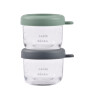 Beaba Bebek cam mama kavanozu 2li set , 150 ml Mineral / 150 ml Sage Green