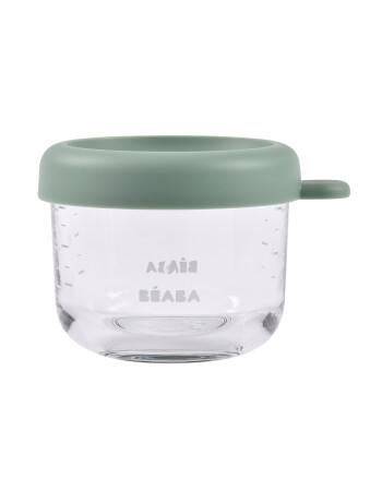 Beaba Bebek cam mama kavanozu 150 ml, Sage Green